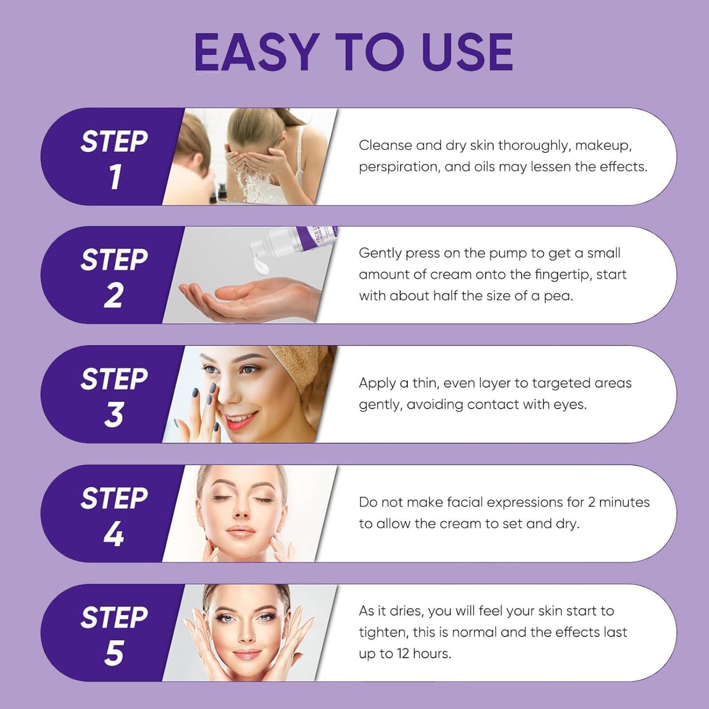 TBeautfave Skin Tightening Cream For Face, Instant Face Lift Cream, Instant Wrinkle Remover with Hyaluronic Acid and Vitamin C, Moisturizes & Reduces Wrinkles, Face Tightening Cream Suitable for All Skin Types