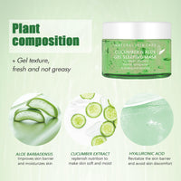 AuraAnge Overnight Face Mask with Cucumber & Aloe Vera, Tending & Hydrating Gel Mask for Moisturized Skin - Sleep Mask for Face, Aloe Vera Moisturizer Gel for Soft Skin