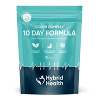 Hybrid Health Colon Cleanse 10 Day Detox Supplement for Men & Women - 30 Vegan Gut Cleanse Capsules, New & Improved Formula