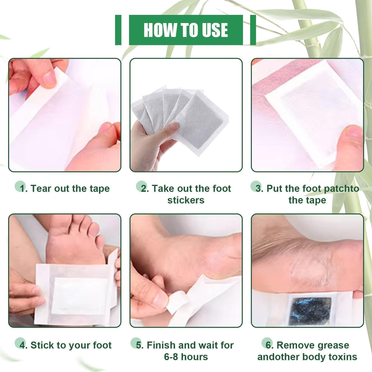 Omagie 20 Pcs Detox Foot Patches,Foot Care Foot Detox Pads To Remove Toxins Foot Patches Detox Foot Pads Natural Cleansing Foot Pads Deep Cleansing For Stress Relief,To Help Cleanse Body
