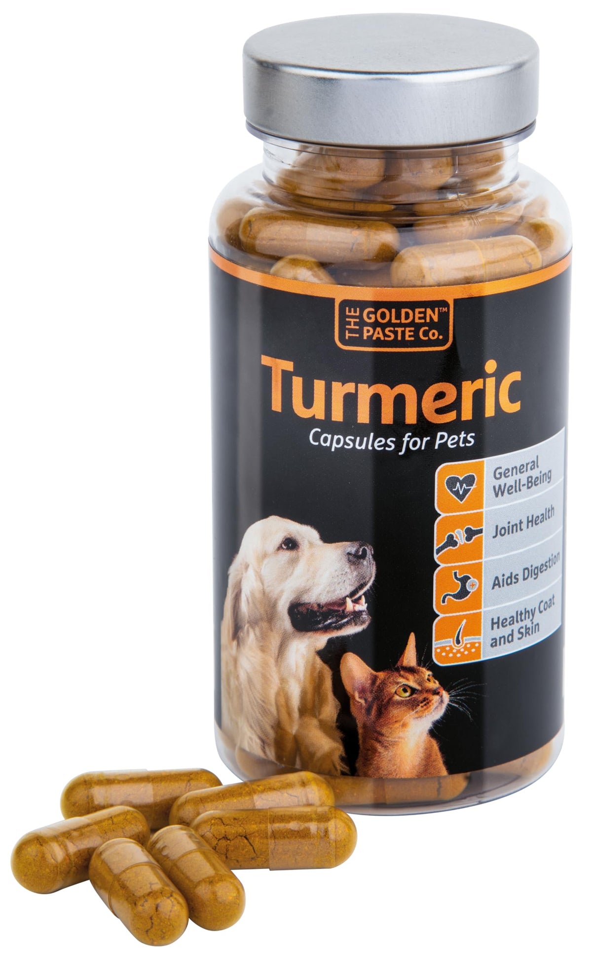 The Golden Paste Co. The Golden Paste Company - Natural Premium Turmeric for Dogs - 90 Capsules - Dog Supplements for Pet Joint Care, Wellness & Digestion - Joint Supplements for Dogs - Advanced Dog Joint Supplements