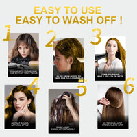 lonstin Gold Temporary Hair Styling Putty - Washable Hair Colour Wax for Men & Women - Non-Sticky Hair Clay for Natural Look - 24-Hour Hold, Easy to Wash Out (100g)