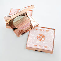 W7 Afterglow Blusher and Highlight Compact - Pink and Gold