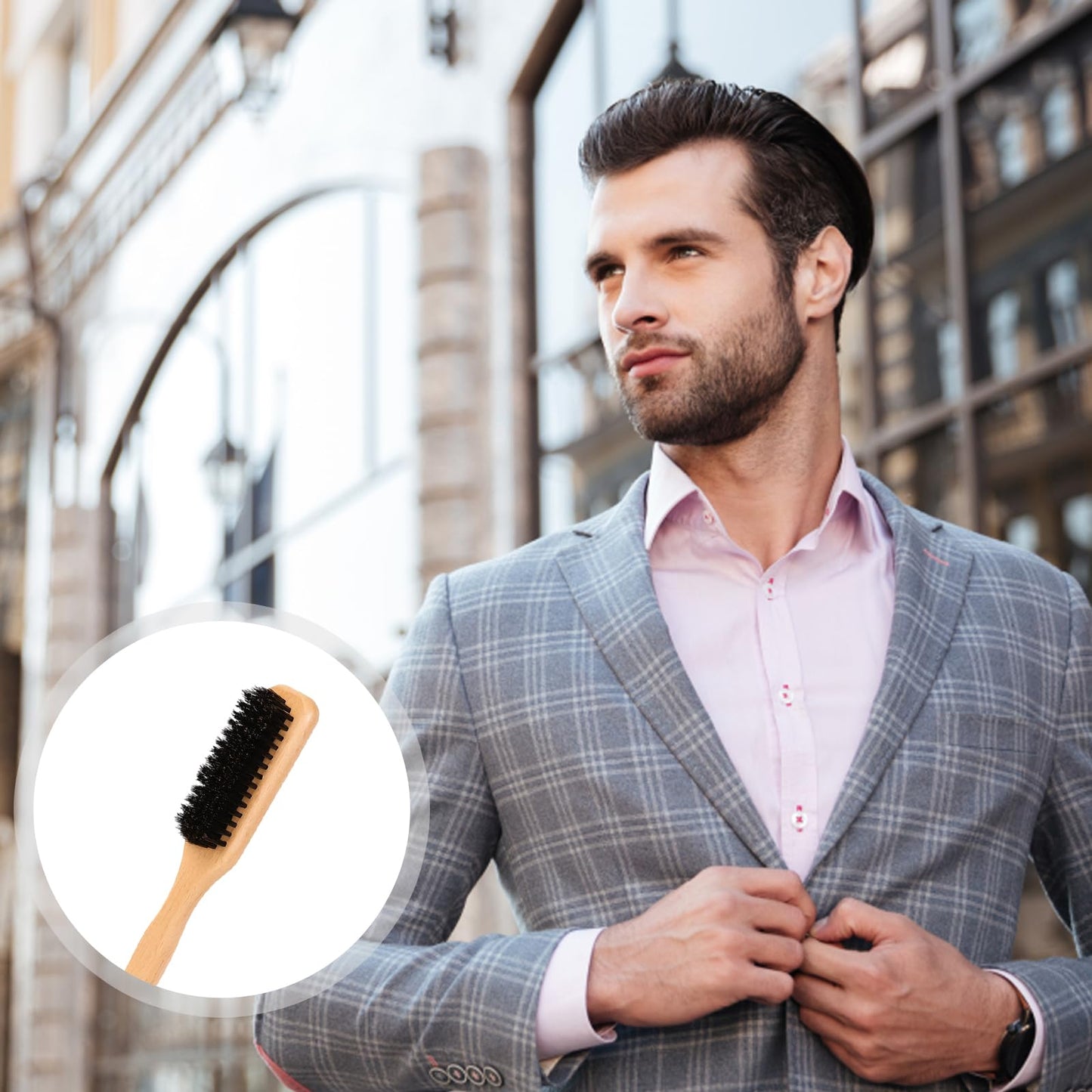 PSFXBM Slick Back Hair Brush for Smoothing Ponytail, Edge Control - Backcombing & Teasing Hairbrush with Wide for Sectioning & Parting,smoothing brush, Teasing Hair Brush for Men Women