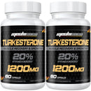 Mechicoco Turkesterone Supplement 1200mg Ajuga Turkestanica Extract (2 Packages)- High Strength, Standardized to 20% Turkesterone, Muscle Growth & Strength - Vegan, Free from Soy, Additives