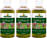 THREE PACKS of Natures Aid Comfrey Oil 150ml