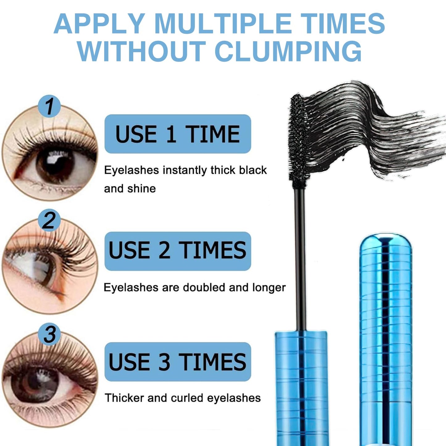 Leogony 2PCS Primelash Mascara, Tailored Waterproof Mascara for Mature Women, Ideal for Everyday and Special Occasion Looks