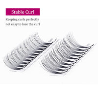 FADLASH Volume Lash Extensions 10D Premade Russian 0.07 C Curl 8-14mm Mixed Pre Made Russian Lashes Volume Lashes Pre- Made Fan Lashes（10D-0.07-C-MIX(8-14)）