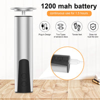 jianyana Jianyana 2 in 1 Electric Foot File, 6-Speed Pedicure Sets for Feet Electric Foot File Hard Skin Remover for Dry Dead Hard Skin Feet Callus Remover for Feet Care Exfoliator (Silver)