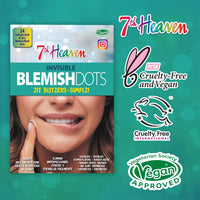 7th Heaven Invisible Blemish Dots – 24 Dots Per Pack – Clear Hydrocolloid Pimple Patches for Acne and Spot Treatment