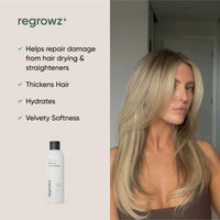Regrowz Hair Volume Conditioner 200ml - Fine & Thinning Hair - Restore Stronger & Healthier Hair - Suitable for Men and Women - Anti Hair Loss with Biotin - Hair Growth Repair Treatment