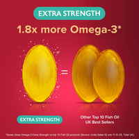 SEVEN SEAS Seven Seas Omega-3 Fish Oil, Extra Strength, Omega 3 plus Vitamin D For Whole Body Healthplus, 30 One-A-Day Capsules, 1 Month Supply