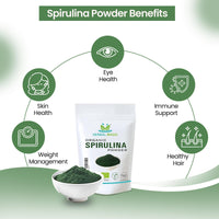 Herbal Magic's Organic Spirulina Powder - Sparkle Your Smoothies, Shakes - Ideal for Trainers on a Vegan, Vegetarian Diet - No Fillers & Preservatives - of&G UK Organic Certified-100g (Pack of 1)