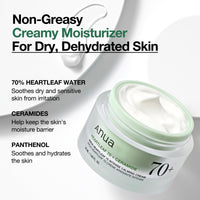 ANUA Anua Heartleaf 70 Intense Calming Cream with Ceramide & Panthenol, 50ml
