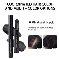 DMQ Root Touch Up Stick, Hair Root Dye, Black Hairline Powder,Quick Cover Grey Hair Root,Waterproof & Long Lasting,Hairline Powder Stick for Women Men