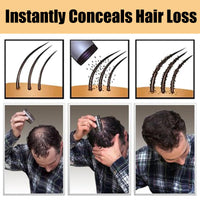 DMQ Hair Building Fibers,Natural Hair Fibers for Men & Women,Hair Fibres Dark Brown,Hair Powder for Thinning Hair,Easily Cover & Waterproof,Hair Loss Concealer,Instantly Conceals Hair Loss,Soft Powder