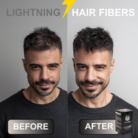 CrazyBull Hair Building Fibre - Long-Lasting, Easy Apply Hair Fibre Concealer for Thinning Hair & Bald Spots - Vegan & Cruelty-Free Hair Thickening Fibre for Men & Women - Crazy Bull, 22g, Grey