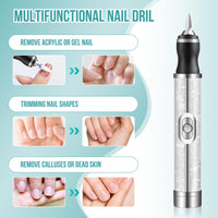 Leikedun Electric Nail File for Thick Toe Nails, 4 Speeds Nail Grinder for Thick Toenails Set for Various Nails and Shapes