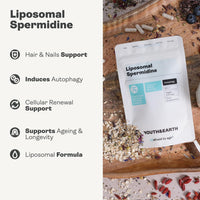 Youth & Earth Liposomal Spermidine | 60 Capsules of Spermidine Supplements for Hair Growth, Autophagy & Nail Growth