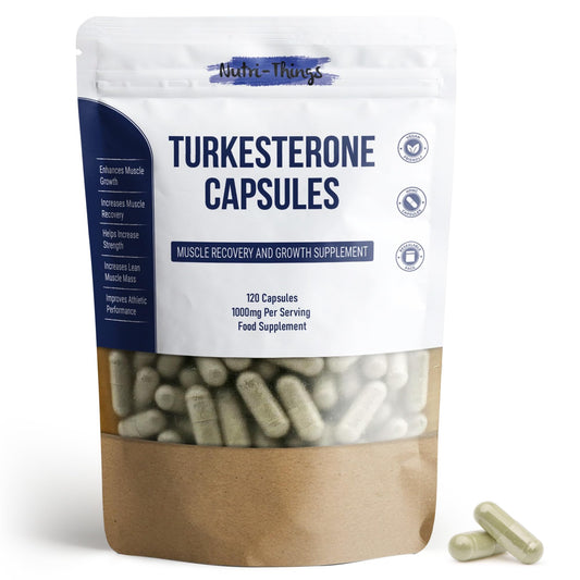 Turkesterone Capsules | Muscle Recovery and Muscle Growth Supplement | Max Strength 1000mg Per Serving | 120 Capsules