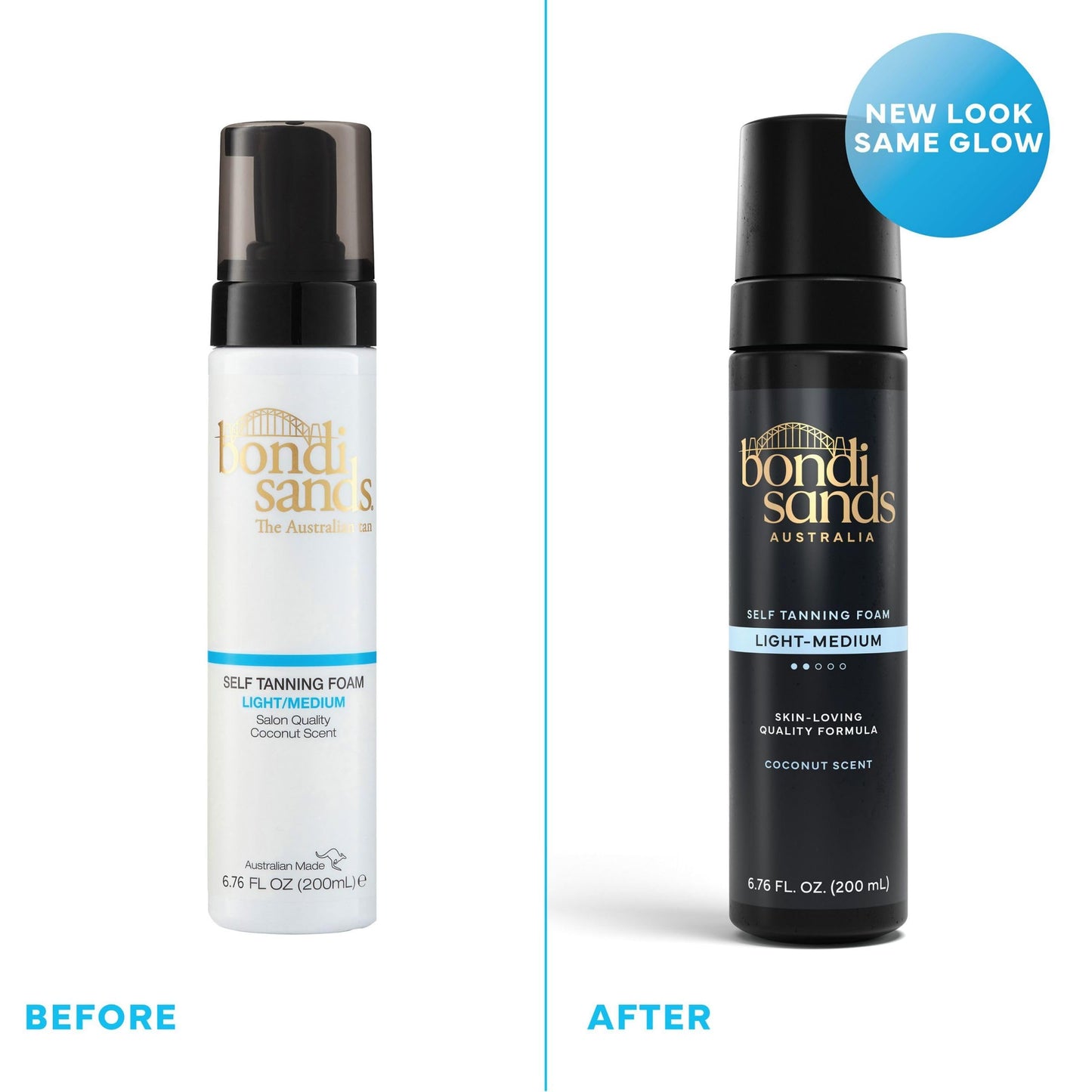 Bondi Sands Light/Medium Self-Tanning Foam - Lightweight, Buildable Formula Gives a Sun-Kissed Glow for a Flawless Finish; 200 mL/7.04 Oz