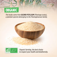 Planète au Naturel Organic Raw Psyllium Husk - 99% Pure Grade - Natural Fiber - 500 g