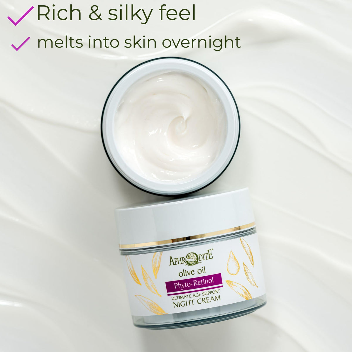 APHRODITE Aphrodite Nourishing & Firming Night Cream - Hydrating and Firming Night Cream with Hyaluronic Acid & Argan Oil (50 ml / 1.70 fl oz)
