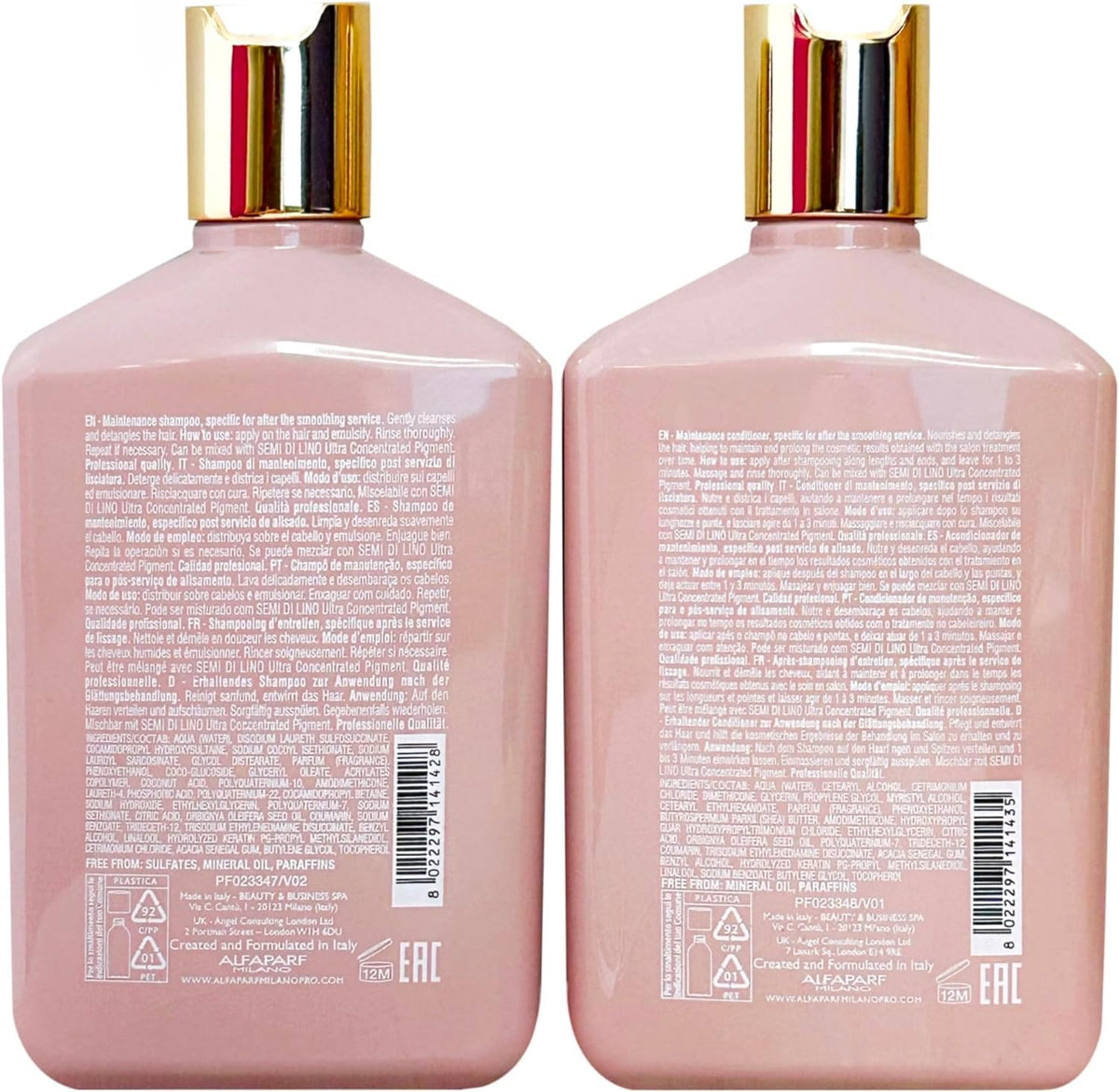 ALFAPARF MILANO AlfaParf Lisse Design Keratin Shampoo & Conditioner Duo 250ml