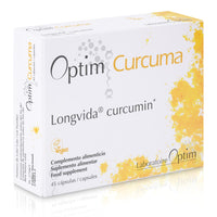 Optim OPTIM Curcuma Longvida Curcumin 45 Vegan Capsules SOYA Free | Natural Extract of Turmeric High Strength & Bioavailability| Supplement for Joint Comfort - Fatigue | NO Black Pepper NO Piperine