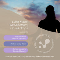 Cell Evolution Lions Mane Full Spectrum Liquid Mushroom Drops Supplement, Super Strength 90,000mg (15:1), Increased Focus, Energy & Decreased Brain Fog, Natural & Suitable for Vegans