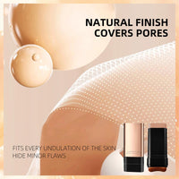 2 in 1 Luxurious Anti-Wrinkle Foundation Stick, Multi-Purpose Full Coverage Stick - Foundation with Built-In Brush