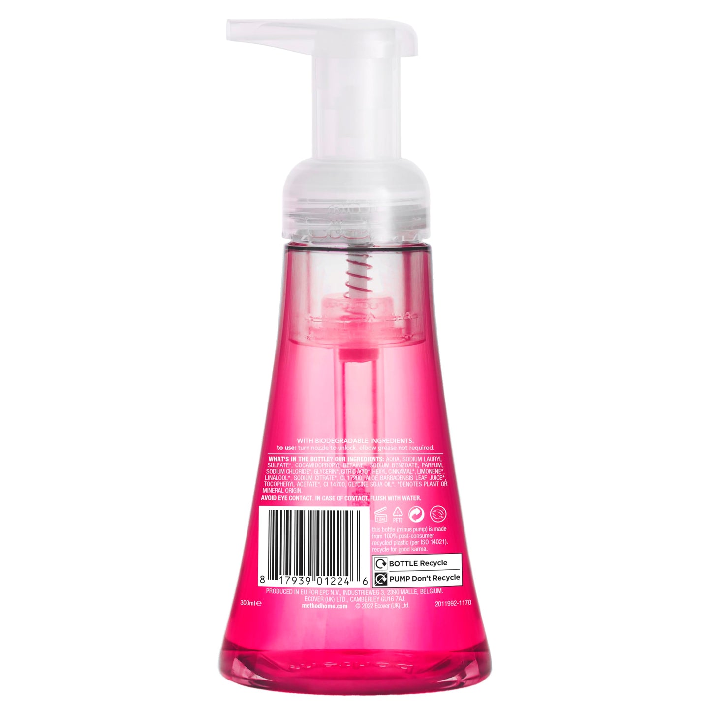 Method Foaming Hand Wash, Hibiscus Berry, 300 ml