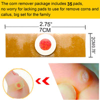 Mcvcoyh Corn Removal 35 Pieces Corn Remover Pads Wart Remover Callus Cushions Treatment Relief Corn Pain and Foot Care