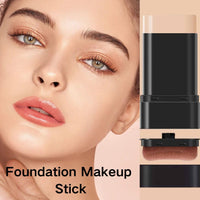 SHEBEEDO Flawless Eraser Foundation Stick Korean Double Head with Brush, Hydrating Lightweight Full Coverage, Waterproof Multi-Use Makeup Stick for Contour, Concealer & Blemishes (Natural)
