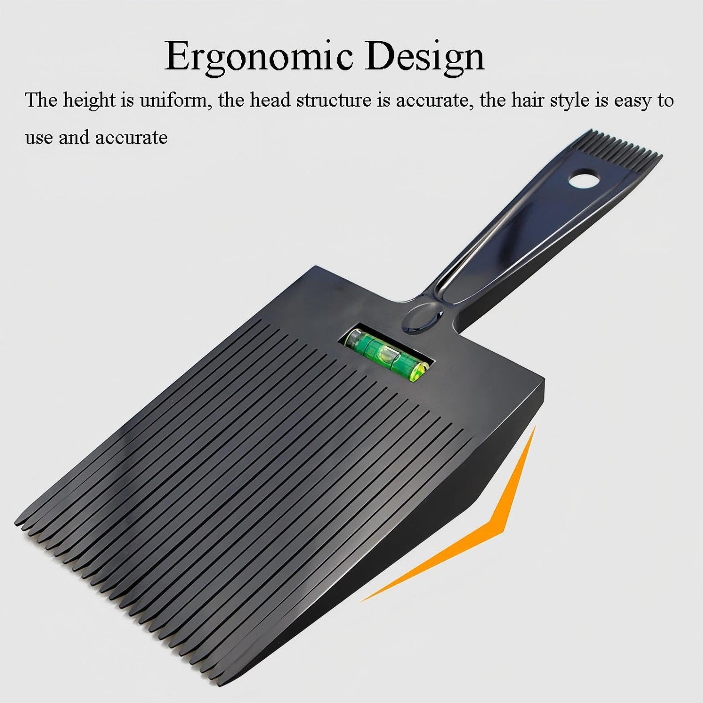 CONGGUAN Men's 2-in-1 Flat Top Guide Comb with Water Leveling for Barber Haircut & Styling