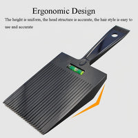 CONGGUAN Men's 2-in-1 Flat Top Guide Comb with Water Leveling for Barber Haircut & Styling