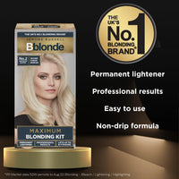 Jerome Russell Bblonde Blonding Kit No.2 | Permanent Lightener | Blonde Bleach Hair Dye which Lifts 6-7 levels | Professional Results | Contains Avocado Oil