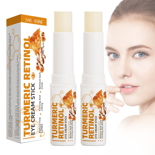 2PCS Lumibalm - Eye Cream for Dark Circles and Puffy Eyes - Lumistick with Turmeric Retinol - Anti Wrinkle Eye Cream Reduce Fine Line - Eye Moisturiser for Dry Skin - Firming and Lifting