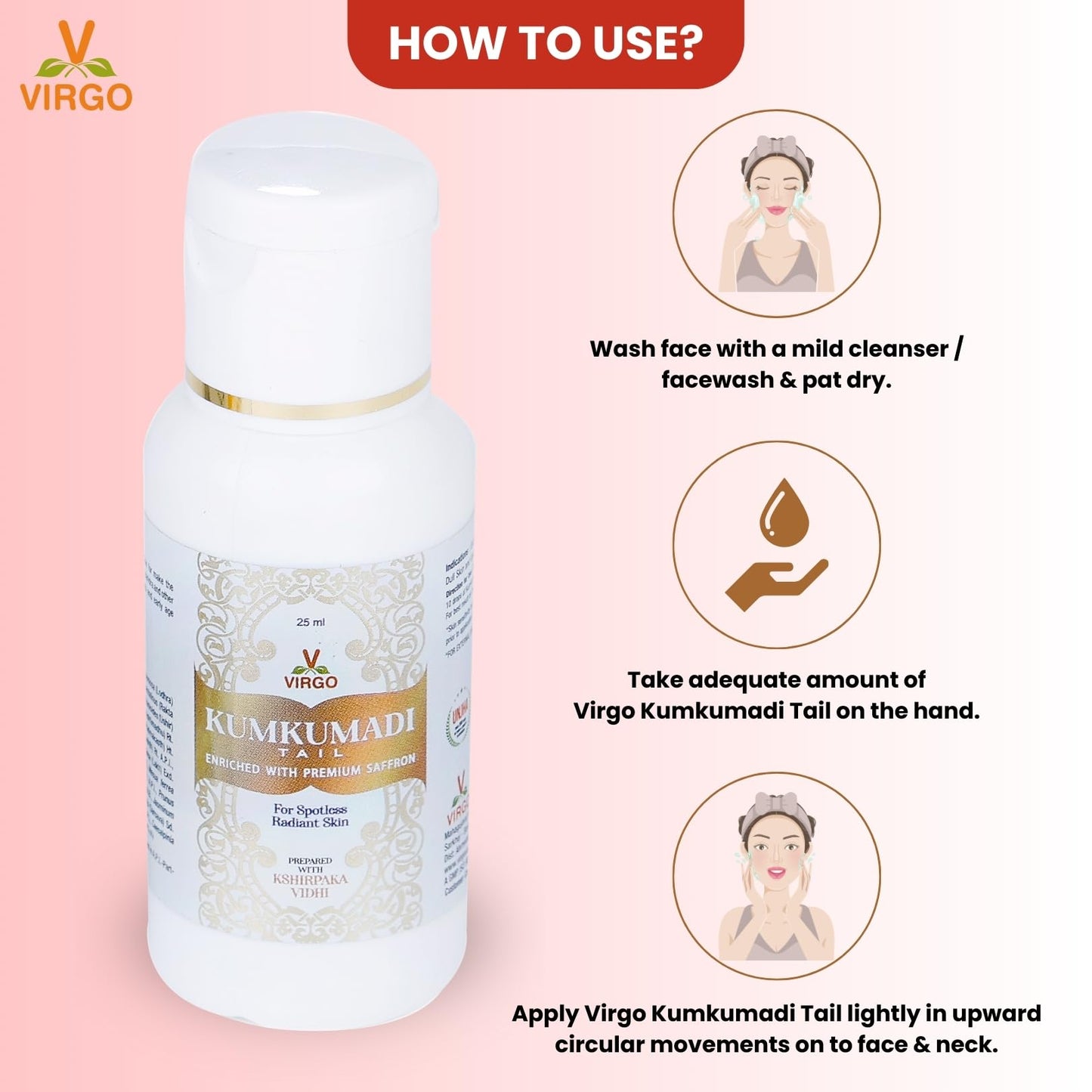 MAWANS Ayurveda’s Natural Kumkumadi Oil with Premium Saffron Herbal Made for Face & Skin 25ml - Early age wrintkles | Black spots | Pimples | Dull Skin | Uneven skin tone