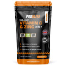 Vitamin C and Zinc 360 Tablets Vegan - Ascorbic Acid with Added Zinc - Maintenance of Normal Immune System - High Strength Vitamin C & zinc Capsule & Powder Alternative by PROELITE