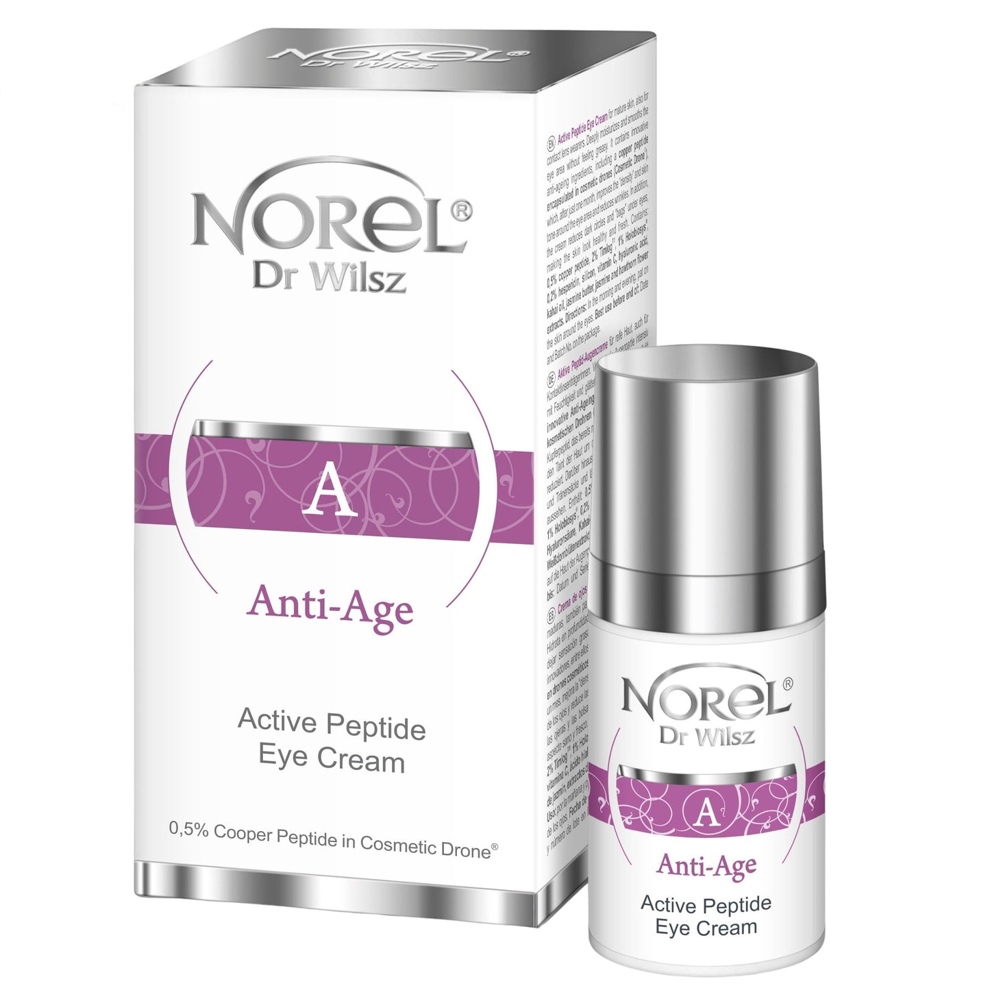 Norel Professional Anti Age Peptide Eye Cream with 0.5% Copper Peptide in Cosmetic Drone REJUVENATING LIFTING 15ml