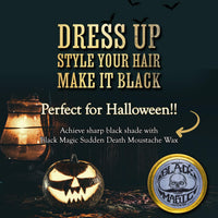 THE VINTAGE GROOMING CO. Black Magic Sudden Death Mustache Wax | Hide Grey Hair | Strong Hold | 1 oz Tin | No Heat Source Required | Unscented