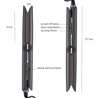 stylocks Ionic Hair Straighteners for Women,5.7cm Ceramic Wide Plate 120℃ to 220℃ LED Digital Display Side Temp Button Lock and Unlock Hair Straightener 2m 360 ° Swivel Cord for Short Medium Long Hair