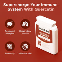 Quercetin Complex 500mg with Bromelain & Vitamin C - 90 Vegan Capsules – Antioxidant Immune Support with Rosehip, Bioflavonoids and Rutin - Made in The UK by Purolabs