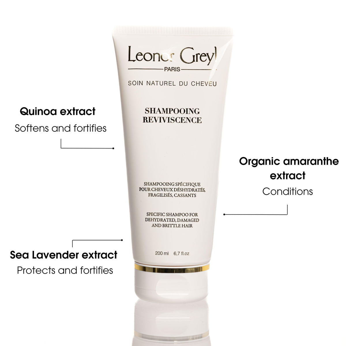 Leonor Greyl – Shampooing Reviviscence – Hydrating Shampoo for very Dry, Damaged, Dehydrated Hair – Revitalizes,Softens – 94% Natural Ingredients – Quinoa & Amaranth – 200 ml
