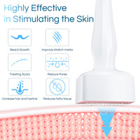 Dr.roller Derma Stamp, Adjustable Microneedling Stamp Pen 0-3mm with 140 Titanium Pins, Professional Dermastamp Microneedling Pen Derma Pen Derma Roller Hair Beard Growth for Men and Women