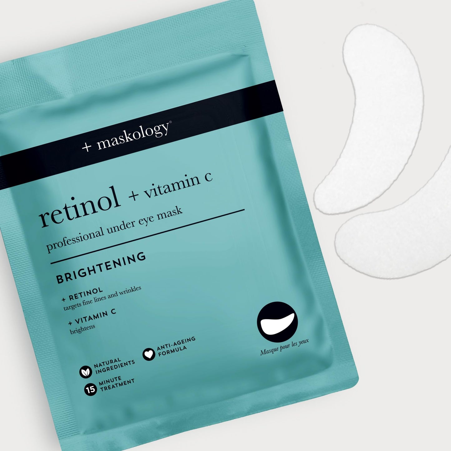MASKOLOGY Maskology Retinol + Vitamin C Professional Under Eye Mask 3 Applications