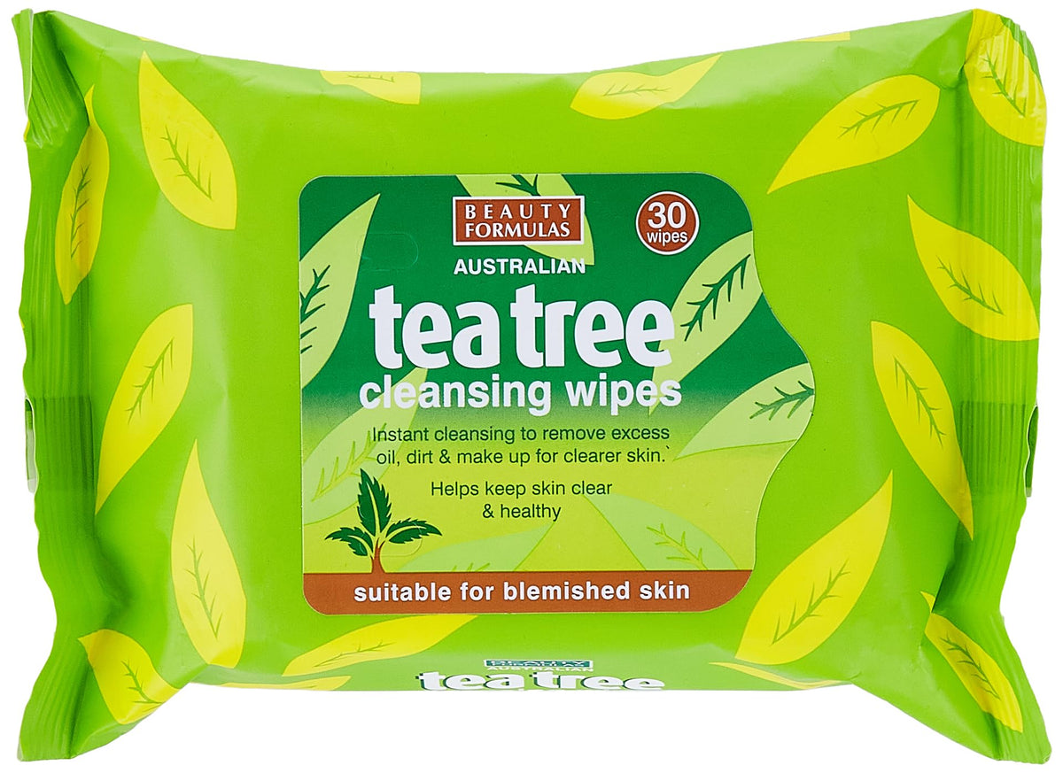 Beauty Formulas Australian Tea Tree Cleansing Wipes 30