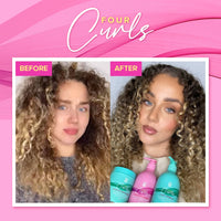 Give Me Cosmetics Four Curls Shampoo, Curly Hair Products, Moisturising, Sulphate Free, Hydrating Formula Infused with Shea Butter Castor and Jojoba Oil