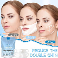 DAMIGHT 5Pcs Chinology Double Chin Lifting Mask, V-Line Lifting Mask, Anti Aging Collagen Face Masks, V Shape Face & Neck Sculpting Tape for Firming & Tightening Skin